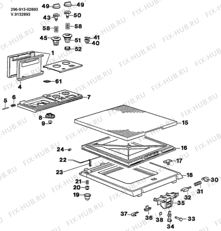 Взрыв-схема стиральной машины Electrolux WH2030 - Схема узла W30 Panel,User manual B